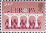 CEPT 25th Anniversary The Second European Election 20.5p Stamp (1984) C.E.P.T. 25th Anniversary Logo