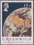 Greenwich Meridian 16p Stamp (1984) View of Earth from Apollo 11