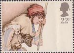 Christmas 1984 22p Stamp (1984) Shepherd and Lamb