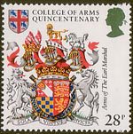 Heraldry 28p Stamp (1984) Arms of the Earl Marshal of England