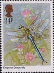Insects 34p Stamp (1985) Ana imperator (dragonfly)