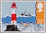 Safety at Sea 22p Stamp (1985) Beachy Head Lighthouse and Chart