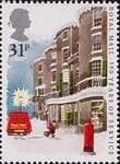 350 Years of Royal Mail Public Postal Service 31p Stamp (1985) Parcel Delivery in Winter