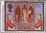 34p, The Hereford Boy Bishop from Christmas 1986 (1986)