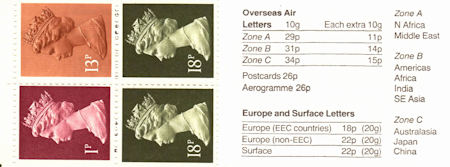 GB Booklets from Collect GB Stamps