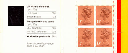 Booklet pane for Booklets (1987)