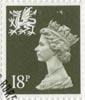 Regional Definitive - Wales 18p Stamp (1987) Olive-Grey