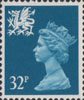 Regional Definitive - Wales 32p Stamp (1988) Greenish Blue