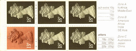 GB Booklets from Collect GB Stamps