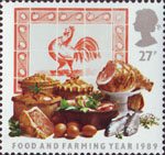 Food and Farming 27p Stamp (1989) Meat Products