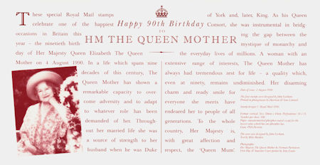 90th Birthday of Queen Elizabeth the Queen Mother (1990)