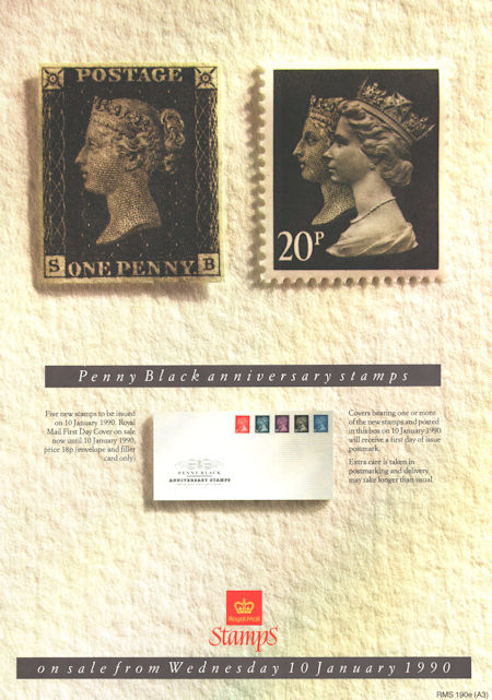 Penny Black Anniversary Stamps 1840 - 1990 (1990)