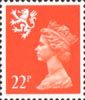 Regional Definitive - Scotland 22p Stamp (1990) Bright Orange Red