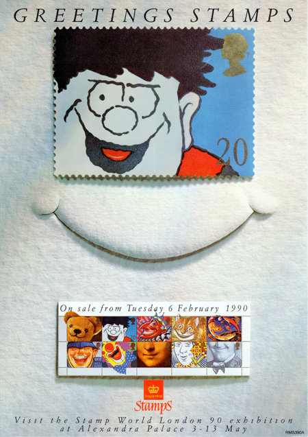 Greetings Booklet Stamps. 'Smiles' (1990)