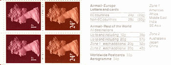 GB Booklets from Collect GB Stamps