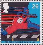 Sport 26p Stamp (1991) Hurdling