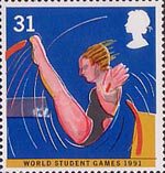 Sport 31p Stamp (1991) Diving