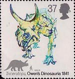 Dinosaurs 37p Stamp (1991) Triceratops