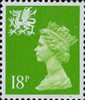 Regional Definitive - Wales 18p Stamp (1991) Bright Green