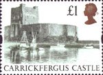 High Value Definitives £1 Stamp (1992) Carrickfergus Castle