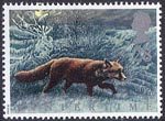 The Four Seasons. Wintertime 28p Stamp (1992) Fox in the Fens