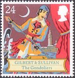 Gilbert and Sullivan 24p Stamp (1992) The Gondoliers