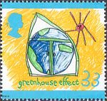 The Green Issue 33p Stamp (1992) Greenhouse Effect
