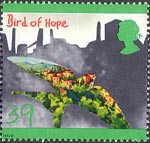The Green Issue 39p Stamp (1992) Bird of Hope
