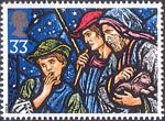 Christmas 1992 33p Stamp (1992) Shepherds, All Saints, Porthcawl