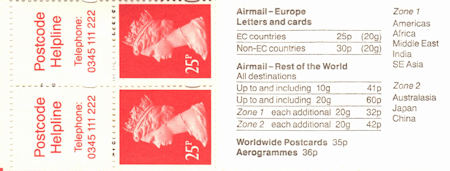 GB Booklets from Collect GB Stamps