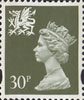 Regional Definitive - Wales 30p Stamp (1993) Deep Olive Grey