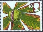 The Four Seasons. Autumn 18p Stamp (1993) Horse Chestnut