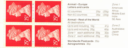 GB Booklets from Collect GB Stamps