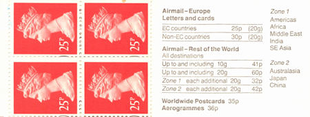 GB Booklets from Collect GB Stamps