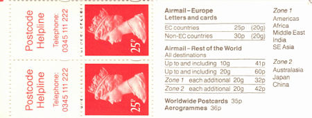 GB Booklets from Collect GB Stamps