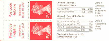 GB Booklets from Collect GB Stamps