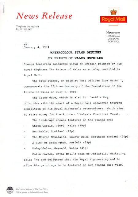 25th Anniversary of Investiture of the Prince of Wales (1994)