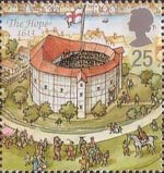 Shakespeares Globe 25p Stamp (1995) The Hope, 1613