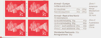 GB Booklets from Collect GB Stamps