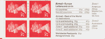 GB Booklets from Collect GB Stamps