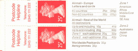 GB Booklets from Collect GB Stamps