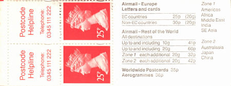 Booklet pane for Sea Charts (1995)