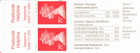 GB Booklets from Collect GB Stamps