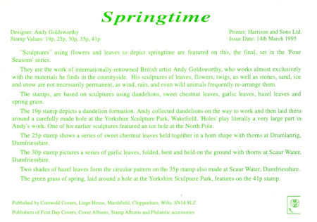 Reverse for The Four Seasons. Springtime