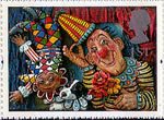 Greetings - Art 1st Stamp (1995) 'Circus Clowns' (Emily Firmin and Justin Mitchell)