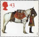 All The Queens Horses 43p Stamp (1997) Household Cavalry Drum Horse and Drummer