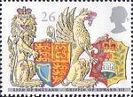 The Queens Beasts 26p Stamp (1998) Lion of England and Griffin of Edward III
