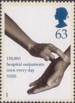 Health 63p Stamp (1998) Hands taking Pulse