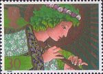 Christmas 1998 30p Stamp (1998) Angel playing Flute