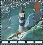 Lighthouses 37p Stamp (1998) Needles Rock Lighthouse, Isle of Wight, c 1900